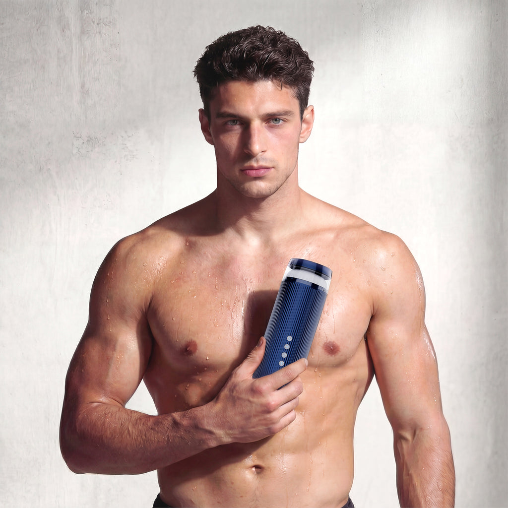 BuzzBlk™ Automatic Thrusting Male Masturbator - 10 Modes, 104°F Smart Heating & Hands-Free Stroker