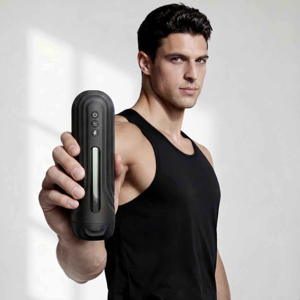 Raptor Automatic Male Masturbator - Interactive Telescopic Stroker with Suction & Real-feel TPE