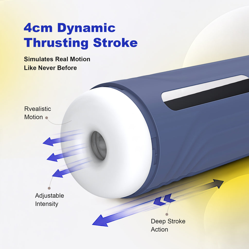 Raptor Automatic Male Masturbator - Interactive Telescopic Stroker with Suction & Real-feel TPE